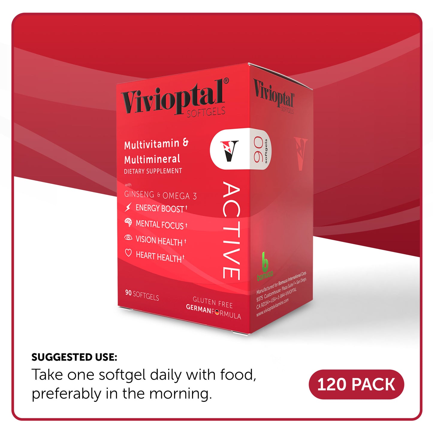 VIVIOPTAL ACTIVE 120 UNITS MASTERPACK (90 SOFTGELS)
