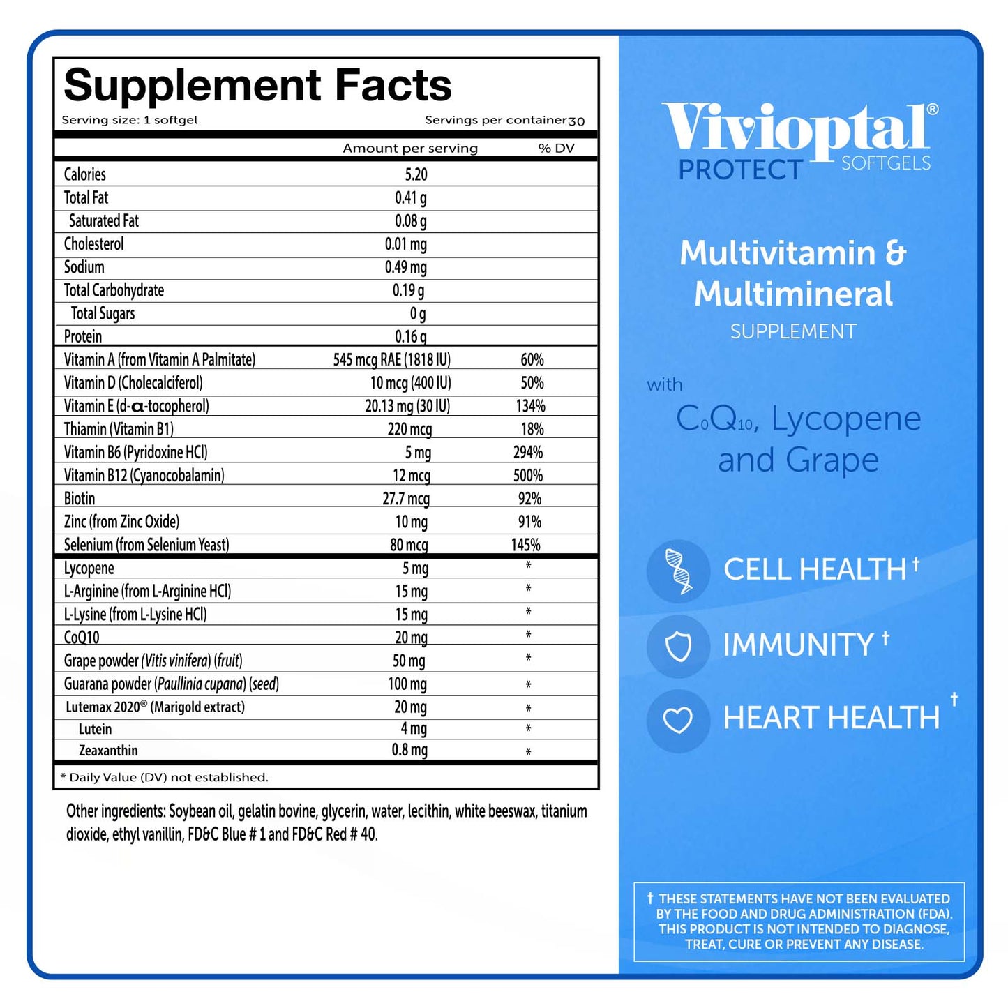 VIVIOPTAL PROTECT 30 SOFTGELS