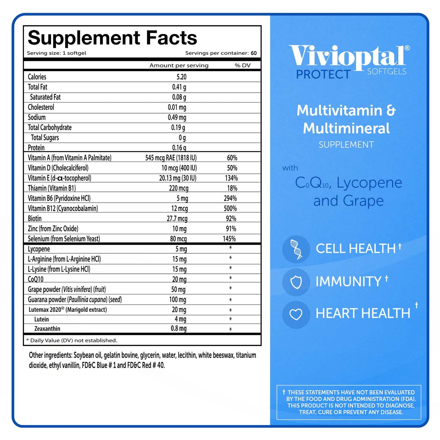 VIVIOPTAL PROTECT 60 SOFTGELS