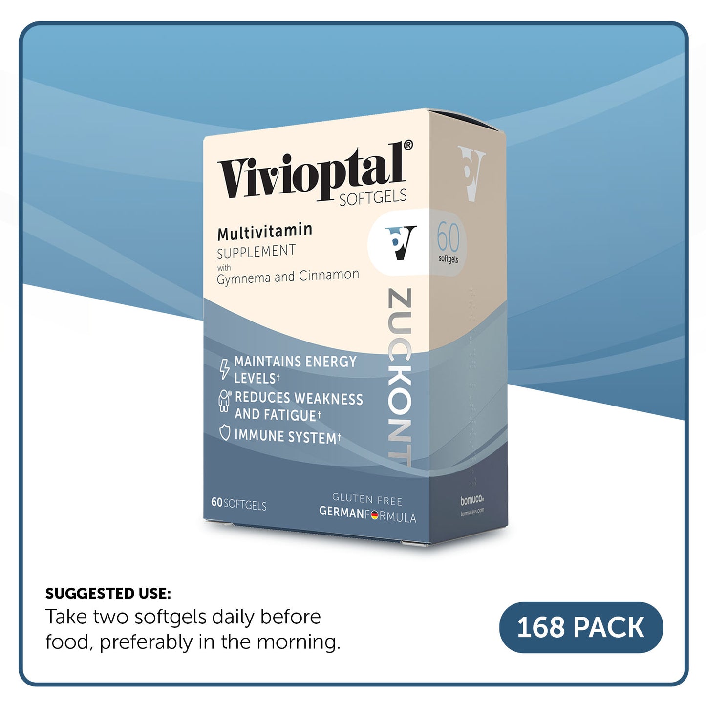 VIVIOPTAL ZUCKONT 168 UNITS MASTERPACK (60 SOFTGEL)
