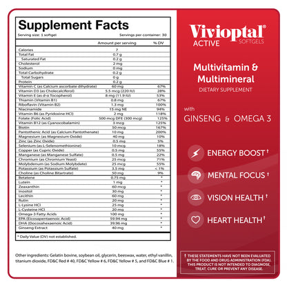VIVIOPTAL ACTIVE 30 SOFTGELS