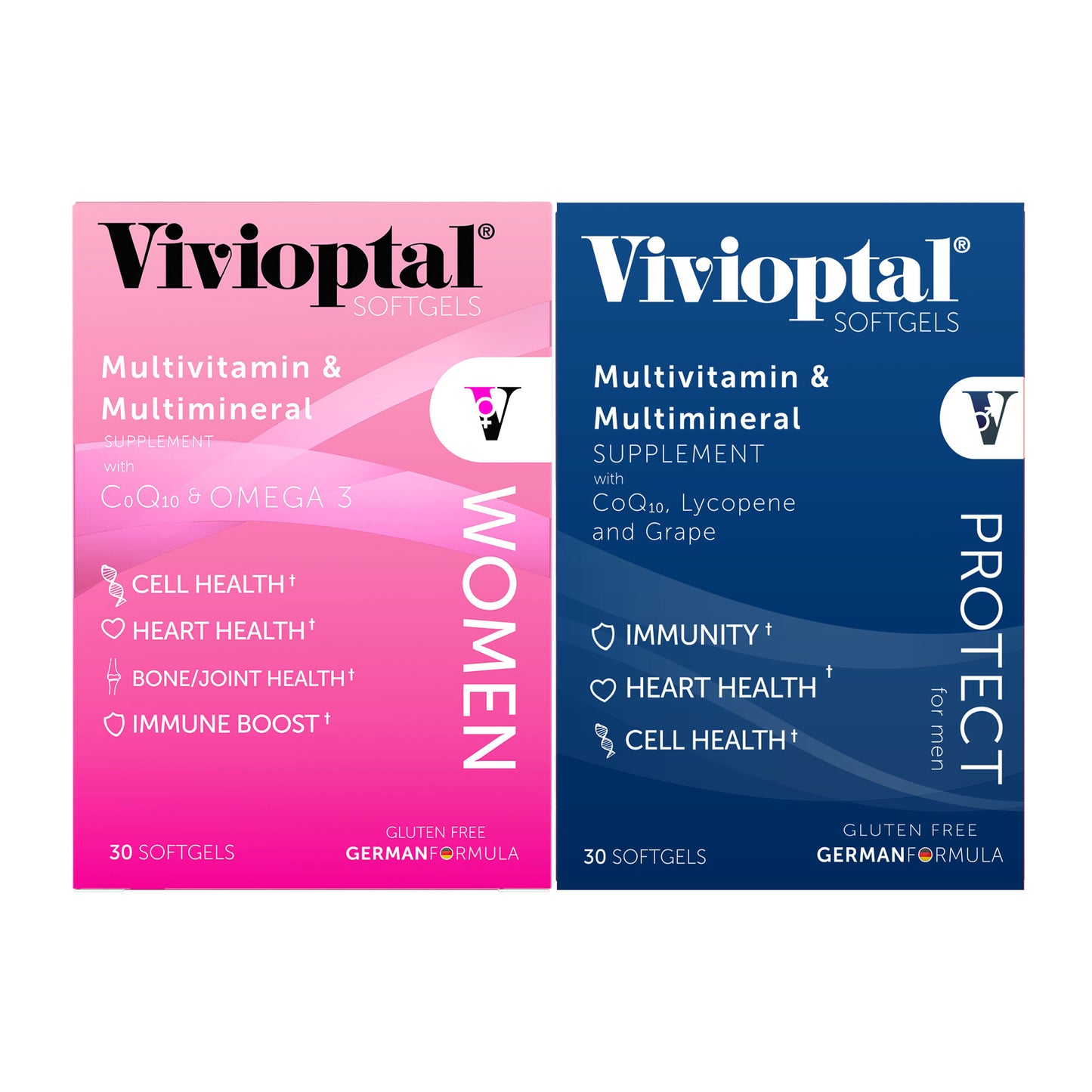 VIVIOPTAL FOR MEN 30 SOFTGELS + VIVIOPTAL WOMEN 30 SOFTGELS